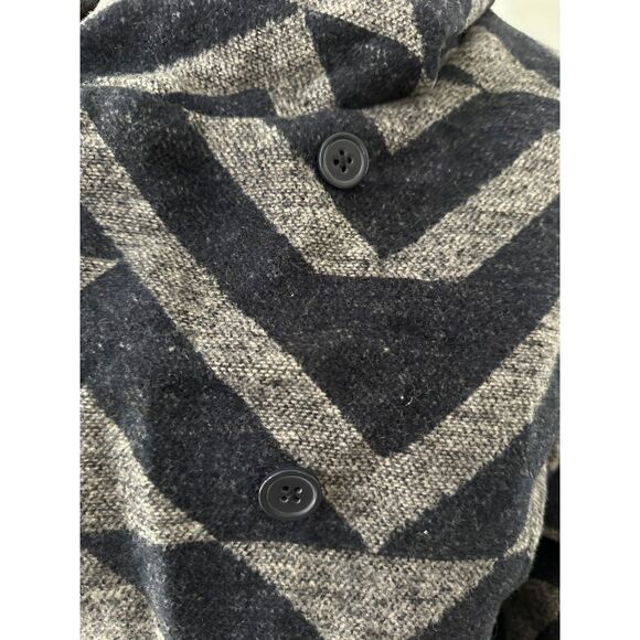 Mossimo Supply Co. Women Coat Navy Hooded Front Tie Belt Pockets Lined Medium - Picture 7 of 11